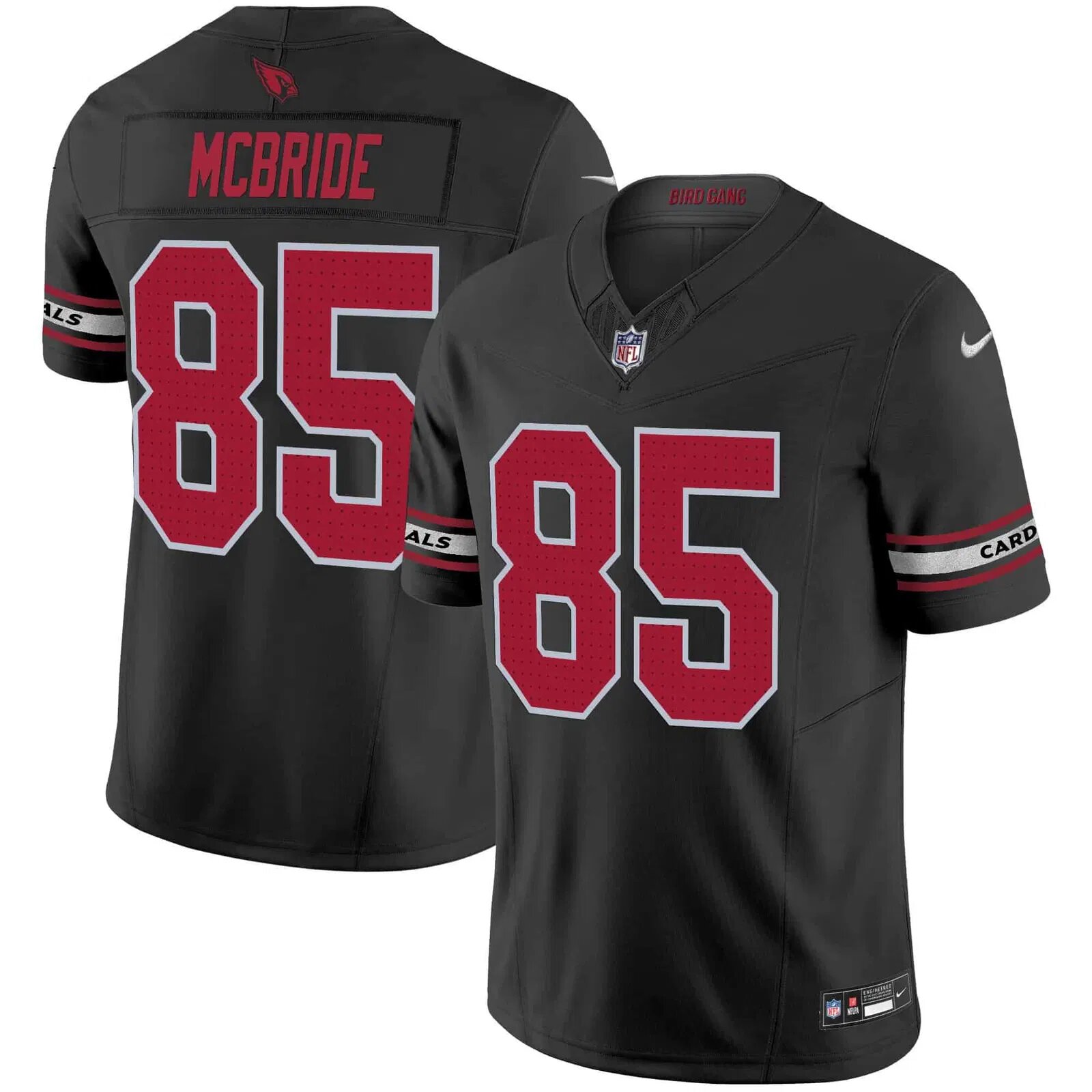 Men Arizona Cardinals #85 Mcbride Black Nike 2024 Vapor Limited NFL Jersey style 1
